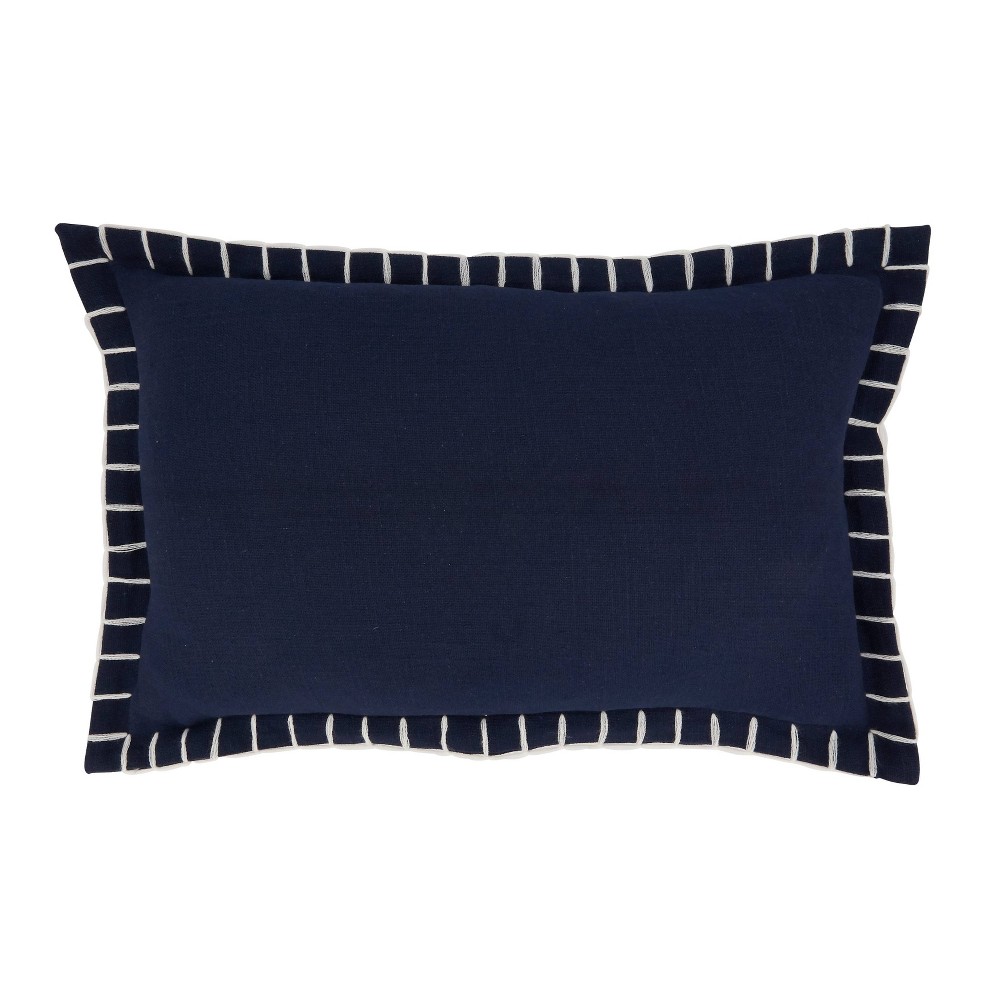 Photos - Pillow 12"x20" Oversize Minimalist Chic Chunky Whip Stitch Lumbar Throw  Co