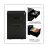 Alera File Pedestal, Left or Right, 2-Drawers: Box/File, Legal/Letter, Black, 14.96" x 19.29" x 21.65" - 4 of 4