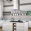 Cosmo COS-668ICS750 30 in. Lumin Collection 380 CFM Ducted Island Range Hood, Soft Touch Controls, LED Lights, Stainless Steel - 2 of 4