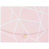 Paper Junkie Expanding Folder, Organizer & Holder with 13 Pockets for Documents, Files, Pink Geometric Design, 13 x 9.5 in - 3 of 4