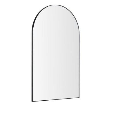 Dexmalle Wall Mounted Mirror with Black Metal Arch Frame