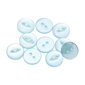 Unique Bargains Round Resin 2-Hole Fish Eye Craft Replacement Sewing Button 10 Pcs - 1 of 4