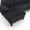 Dexmalle Modern Black U-Shaped Couch with Oversized Seat - 4 of 4