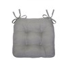 Kate Aurora Country Living Plush Solid Colored Country Farmhouse Reversible Chair Cushions/Pads With Tear Proof Ties - image 4 of 4