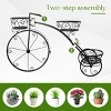 Sorbus Tricycle Plant Stand - Flower Pot Cart Holder - Ideal for Home, Garden, Patio (Black) - 4 of 4