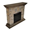 40" Freestanding Electric Fireplace Bisque - Festivo: Vintage Style MDF Frame, Adjustable Color Flames - 4 of 4