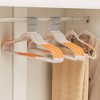 VECELO 25/50 pk Plastic Hanger 360º Swivel Hook Non Slip Coat Hangers with Magic Hangers & Tie Rack - 2 of 4