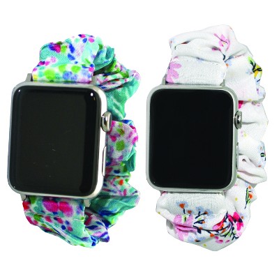 Olivia Pratt Printed Elastic Strap Apple Watch Band - Black Green