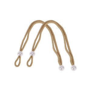 Unique Bargains Faux Pearl Curtain Tie Polyester 2 Pcs - 1 of 4