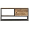vidaXL TV Stand with Carved Door 35.4"x11.8"x15.7" Rough Mango Wood - 2 of 4