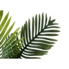 Syemin Artificial Plant Palm Indoor Faux Fake Table Floor Greenery Potted Real Touch Decorative Green Leaves Beige Woven Basket, Green, 25"*23"*24" - 4 of 4