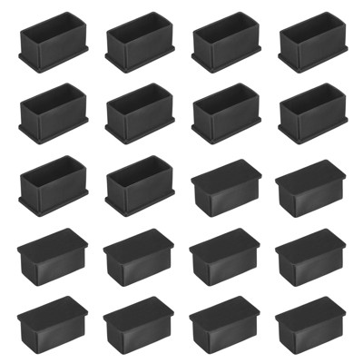 Unique Bargains Rectangle PVC Durable Anti-Slip Furniture Leg Caps