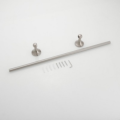 Brushed Nickel 24-Inch Wall Mounted Towel Bar