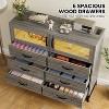 6-Drawer Dresser with LED Lights - Multi-Functional Storage Cabinet for Any Room - 4 of 4