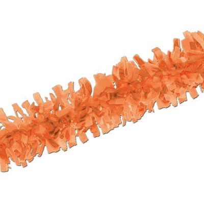 Beistle 25' Tissue Festooning Garland Orange 4/Pack 55599-O