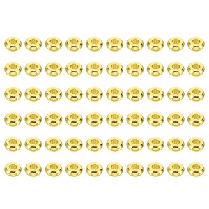 Unique Bargains Bulk Flat Spacer Beads for Keychain Jewelry Making 150 Pcs - 1 of 4