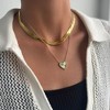 Adornia 14k Gold Plated CZ Prismatic Heart Necklace - 2 of 3