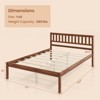 Infans Full Platform Bed with Headboard Solid Wood Leg Mattress Foundation Walnut - image 2 of 4