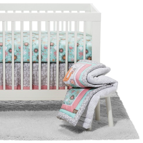 Trend Lab Crib Bedding Set Playful Elephants 3pc Pink Target