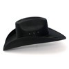 Western Express Kids Black Felt Finish Western Wide Cattleman Hat with Black Hat Band - 4 of 4