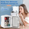 Portable Mini Fridge with LED Mirror, Skincare & Cosmetic Cooler for Bedroom, Car, Office, and Dorm, Compact Beauty Refrigerator, White - 4 of 4