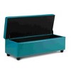 CAVINAS Linen Storage Ottoman Bench,Ottoman with Tufted Diamond Detail and Nailhead Trim for Living Room,Bedroom - 2 of 4