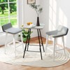 Tangkula 2PCS 29" Upholstered Barstools w/ Low Back Footrest & Wood Legs for Kitchen - 4 of 4