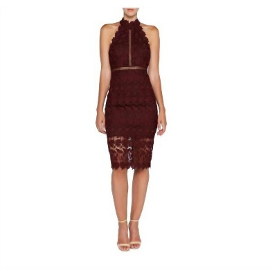 Women's Lace Halter NONI Sleeveless Cocktail Dress - BARDOT