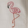 Split P White Flamingo Embroidered Napkin Set of 4 - 3 of 3