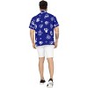 LA LEELA Men's Halloween Costumes Hawaiian Shirts Short Sleeve Button Down Shirt Mens Tropical Shirts Casual Vacation Party Caribbean Shirts Funny - image 4 of 4