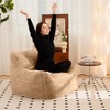 CAVINAS Comfy Bean Bag Chair with Back Support, Faux Fur Bean Bag Sofa for Adults - 2 of 4
