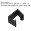 Unique Bargains Sofa Rattan Furniture Clamps Fixed Connection Chair Fasteners Clips Black - 3 of 4