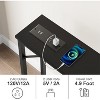5.9" Narrow Console Table with Outlets, Slim Sofa Table for Living Room, Skinny Behind Couch Table, Industrial Hallway Table for Entryway - 4 of 4