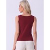 cheibear Women's Plush Sleeveless Warm Thick Layer Camisole Tank Top Pajamas - 3 of 4
