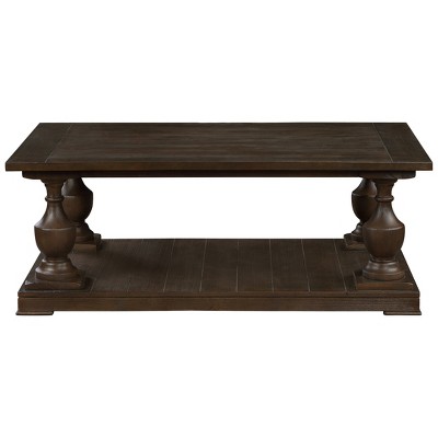 Walden 50" Brown Pine Rectangular Coffee Table