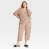 Women's Side Slit Collared Pullover Sweater - Ava & Viv™ - 3 of 3