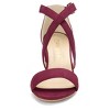 Allegra K Women's Open Toe Crisscross Buckle Ankle Strap Block Heel Sandals - 2 of 4