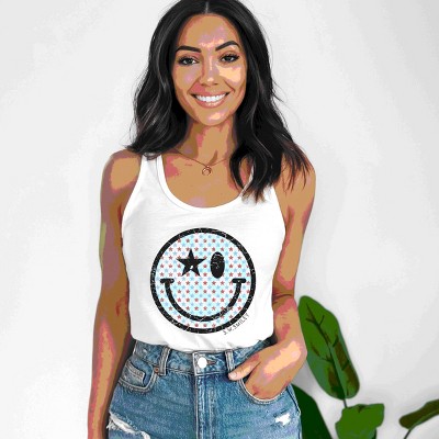 Simply Sage Market S.W.Smiley Patriotic Stars Racerback Tank