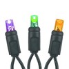 Novelty Lights Halloween Purple/Lime Green/Orange LED Icicle Lights on Black Wire 70 Bulbs - 4 of 4