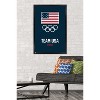 Trends International Team USA - Logo Blue Framed Wall Poster Prints - 2 of 4