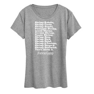 Women's - Forrest Gump - Bubbas Shrimp List Short Sleeve Graphic T-Shirt - 1 of 4