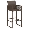vidaXL Garden Bar Stool Brown PE rattan, powder-coated steel Standard - 4 of 4