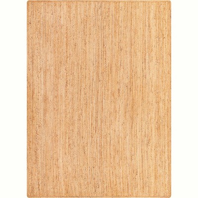 Natural Braided Jute and Cotton 8'x11' Rectangular Indoor Rug