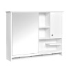 Okak Wall Mounted Bathroom Storage Cabinet, Medicine Cabinet with Mirror&Adjustable Shelves, 1 Door&Towel Hooks, Bathroom Organizer - 4 of 4