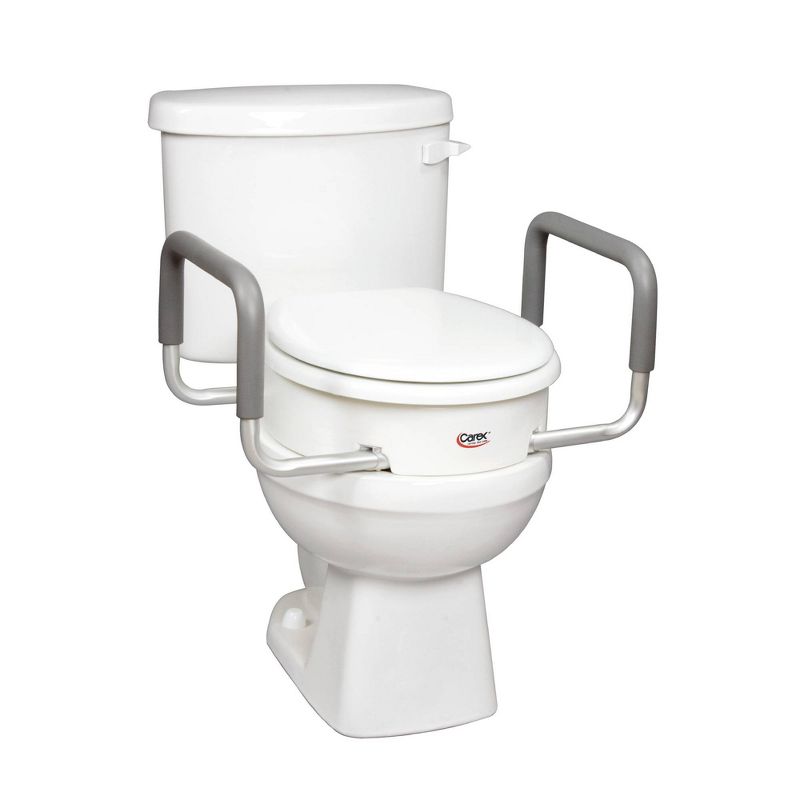 Carex Toilet Seat Elevator with Arms - Elongated, 1 of 5