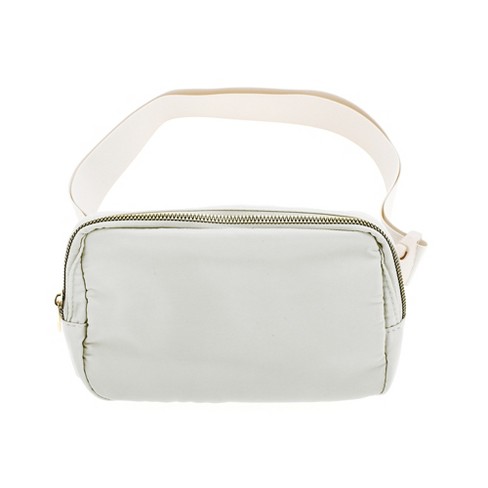 Unique Bargains Solid Color for Hiking Gym Running Waist Pack 1 Pc Light Gray