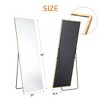 Lyngins 59" Arched Full Length Mirror, Nano Glass Standing Mirror with Stand, Aluminum Alloy Frame Full Body Mirror, Wall-Mounted/Floor Mirror - 3 of 4