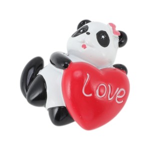 Unique Bargains Decorative Magnets Magnetic Fridge Sticker Irregular Shape Resin Black White Red 1 Pc - 1 of 3