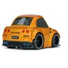 Mini GT Qube Carz Nissan GT-R R35 LB-Works Type 1 Rear Wing Ver 2 LB Gold - 4 of 4