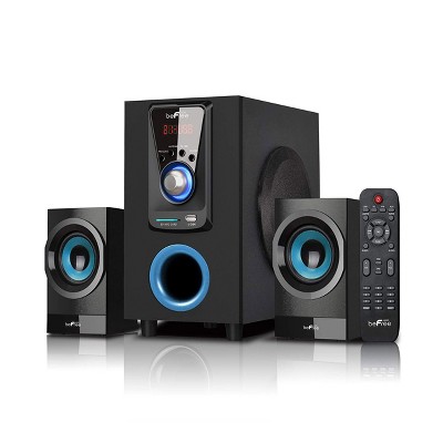 beFree Sound 2.1 Channel Bluetooth Surround Sound Speaker System in Blue